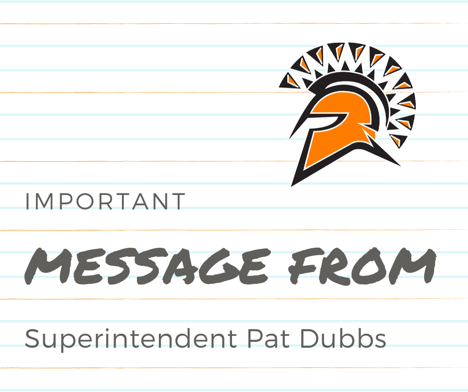 superintendent message